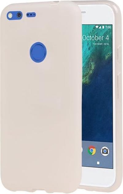 Google Pixel TPU back case hoesje transparant Wit