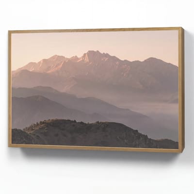 Wandlamp 90x60 cm - Oplaadbaar - Panorama - Landschap - Bergen - Wandlampen binnen woonkamer - Slaapkamer lamp - Decoratieve nachtlamp - Vloerlamp draadloos