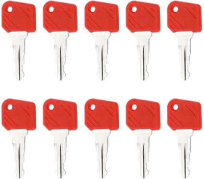 ONF3 - Ontstekingssleutel - Vervangingssleutels - Perfecte pasvorm - Rood - 10 Stuks - Geschikt voor Jungheinrich - Model 702/26906870