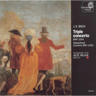 CD JOHANN SEBASTIAN BACH - AKADEMIE FÜ - Dubbelconcert BWV 1044, Klavecimbel HMC901740 Harmonia Mundi, 2001 Frankrijk Klassiek Gebruikt brown
