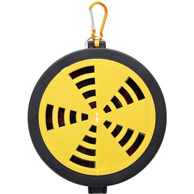 Plaque Porte-Moustiquaire Portable Avec Couvercle Pêche Camping Boîte Suspendue pour Moustiquaires Diffuseur Répulsif Insectes Étui Brûle-Encens jaune