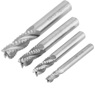 Dailygoody - Eindmolen - CNC-freesmachine - Duurzaam en hoogwaardig - 4 stuks - HSS-ruwende freessnijder - Geschikt voor M6/M8/M10/M12 - 9 x 7 x 2 cm