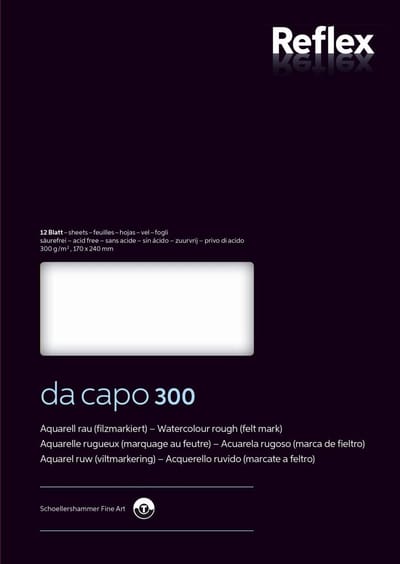 Schoellershammer Aquarelpapier da capo 17x24cm 300g/m2 blok 12 vel VF5004240