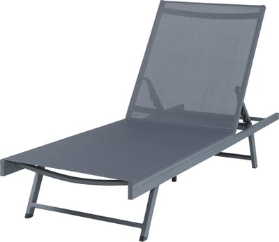 Ligbed Baragiano 197x64x30 cm antraciet en donkergrijs casa.pro