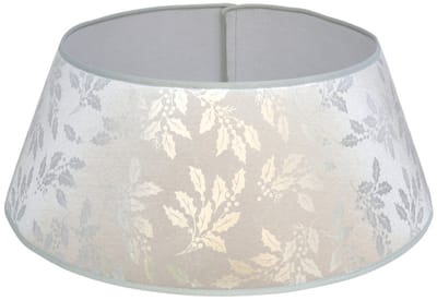 Gerimport Kerstboomrok - zilver - D36 x H20 cm - voor kerstboom van 120 - 150 cm