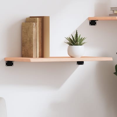 vidaXL - Wandschap - 60x40x2 - cm - onbehandeld - massief - eikenhout