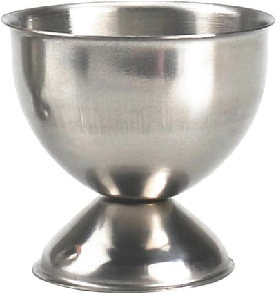 Eierdop Houder - Roestvrij Staal - Ontbijt Serveren - Stabiele Basis - 4.6 x 4.5 cm - Zilverkleurig