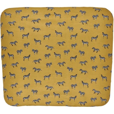 Meyco Baby Zebra Animal aankleedkussenhoes - honey gold - 85x75cm