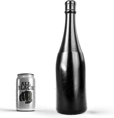 All Black Buttplug Champagnefles - medium