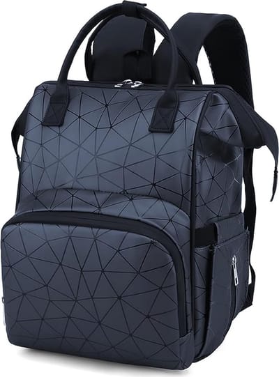 Babyluierrugzak - multifunctionele luiertas rugzak, waterdichte reistas, mama, tas met grote inhoud, stijlvolle luiertas voor ouders, zwart