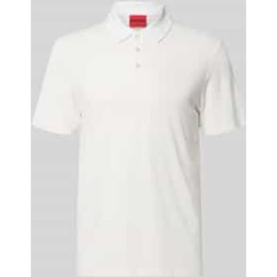slim fit poloshirt van mix van lyocell en linnen model 'DULINEN'