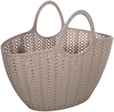 CM Flexibele wasmand of draagtas - beige - 22 liter - kunststof - 50 x 20 x 40 cm - opbergen