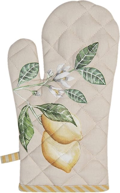Clayre & Eef Ovenwant 18x30 cm Beige Geel Katoen Citroen