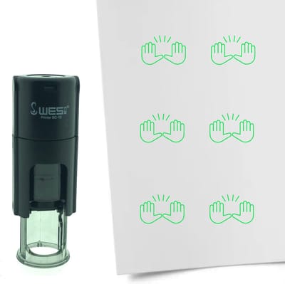 CombiCraft Stempel Hallelujah 10mm rond - Groene inkt