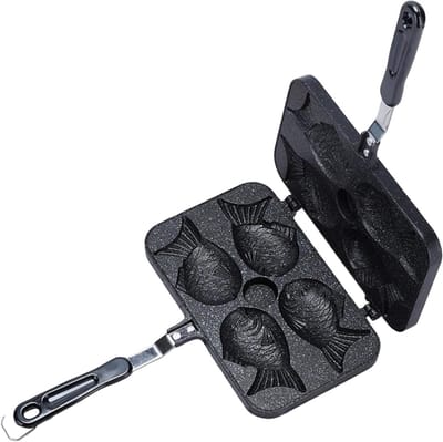 Taiyaki Machine - Visvorm Pan - Snacks Bakken - Antiaanbaklaag - 45 x 25 x 45 cm - Niet gespecificeerd