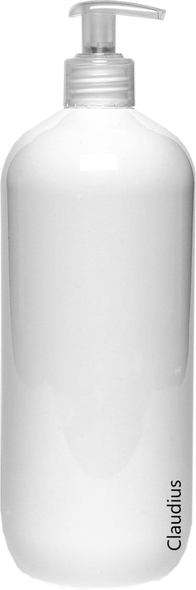 Lege Plastic Fles 1 Liter PET wit - met transparante pomp - set van 10 stuks - Navulbaar - leeg