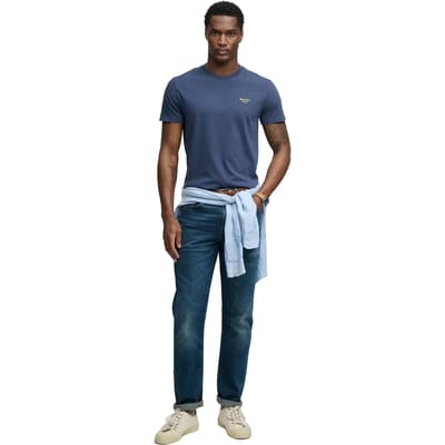 Superdry - Essential Serif Logo T-shirt Slanke Pasvorm - Heren - T-shirts
