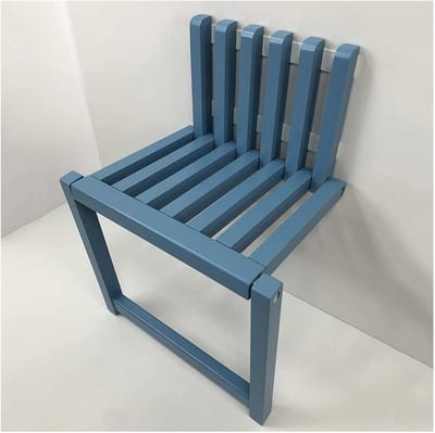 Opklapbare Douchestoel - Aanmuur Kruk - Ruimte Besparen - Massief Hout - 150 kg Draagvermogen - Blauw