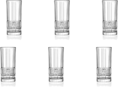 Brillante Longdrinkglazen – Set van 6 Luxe Glazen van 370 ml - Cocktailglazen