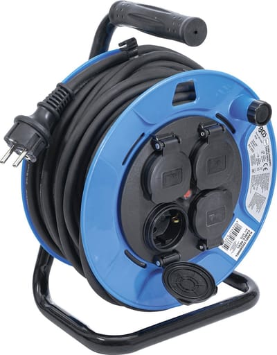 BGS kabelhaspel 25 m 3500 W - 4 stopcontacten - 3 x 1.5 mm²