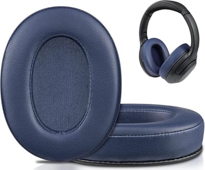 Dailygoods - SOULWIT Lamsleren Oorkussens voor Sony WH-XB900N/WH-CH710N/WH-CH720N/WH-RF400/MDR-RF895RK Hoofdtelefoons, Earpads Cushions met Zacht Proteïneleer, Schuim met Hoge Dichtheid
