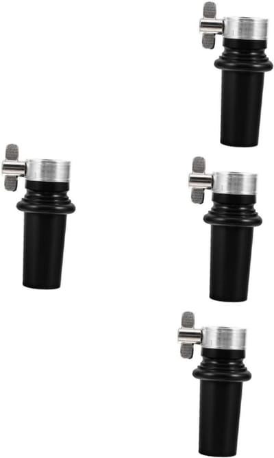 Cello Eindpin - Strijkinstrument Accessoire - Stabiliteit Verbeteren - Antislip Rubber - 4 Stuks - Zwart