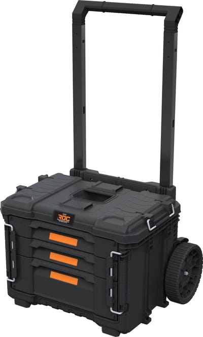 Keter Pro Gear XL Gereedschapswagen met koffer - 3 lades - 64x47x79 cm - Zwart