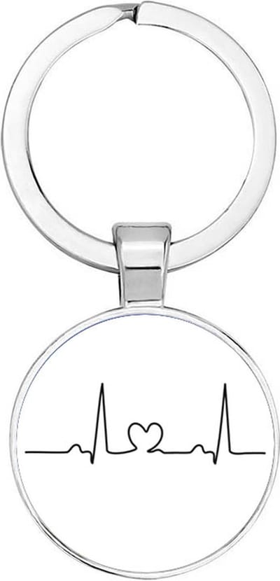 Akyol - Hartslag Sleutelhanger - liefde - vriend/vriendin - valentijnsdag - cadeautje voor vriend/vriendin - verjaardagscadeau - cadeau - kado - gift - geschenk - 2,5 x 2,5 CM