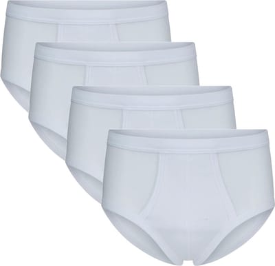 Beeren heren slip - 4-pack - maat L - wit