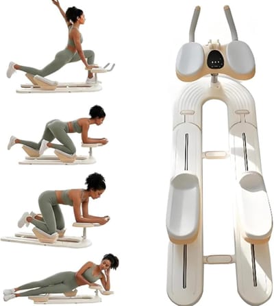Rugtrainingsapparaat - Core Trainer - Lage Impact Training - 3 Hoogtestanden - 124 x 455 cm - Zwart