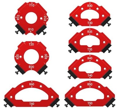7-delige Radius Jig Router Sjablonen voor Houtbewerking - Aluminium Boog Snijden Hulpmiddelen