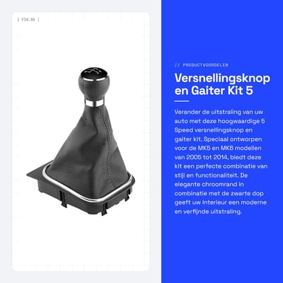 Dailygoods- Versnellingsknop 5 Speed - Pookknop - Versnellingspook Hoes - Gaiter Kit - Hoge Kwaliteit - Eenvoudig te Installeren