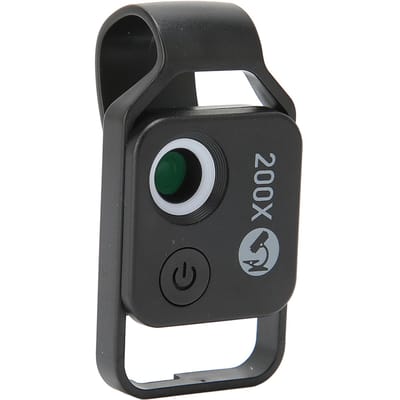 200X Telefoon Mini Zakmicroscoop met CPL Lens Universele Telefoonmicroscoop Clip voor IPhone voor AndriodZwart zwart