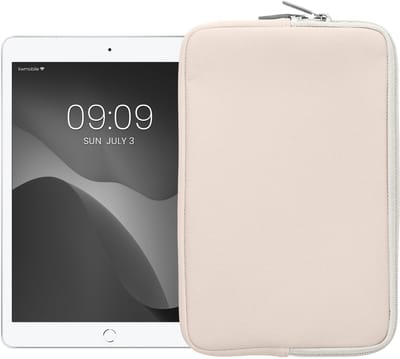 kwmobile universele tablet hoes - Stevige stijlvolle hoes voor tablets - Neopreen tablet sleeve - Compatibel met 8"-8,4" Tablet - wit