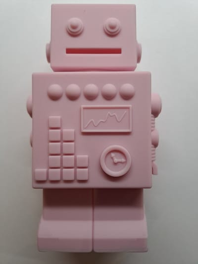 KG Design Robot Spaarpot - Wit siliconen design spaarpot voor kinderen