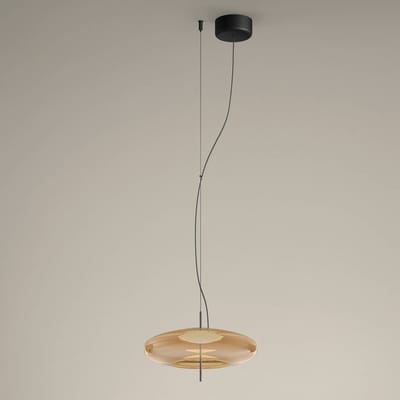 LEDS-C4 Plat LED hanglamp decentraal barnsteen