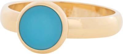 iXXXi JEWELRY - Vulring - Matt aqua - Goudkleurig - 4mm - Maat 19