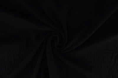 Hydrofiel stof / Mousseline stof / Zwart / 10 meter