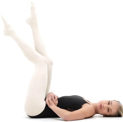 Professionele WITTE Balletpanty | Ballet panty | Danspanty | Dans | Ballet | voor meisje & dames | 8/9 jaar – Maat 122-128