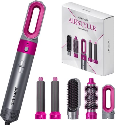 MOWCARE® Krultang 5 in 1 - Föhnborstel - Airstyler - Krulborstel - Haardroger met Borstel - Multistyler