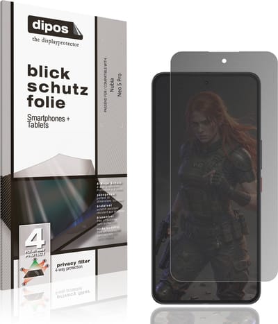dipos – Matte Privacy Screenprotector geschikt voor Nubia Neo 5 Pro | Anti-Spy Beschermfolie