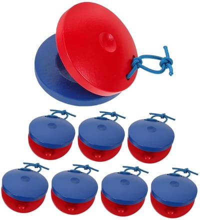 Kinder Castagnetten - Ritme Instrumenten - Muziekeducatie Spelletjes - Ergonomisch Ontwerp - 5.5 cm - Diverse Kleuren