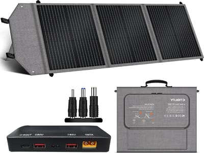 Opvouwbaar Zonnepaneel - Draagbare Solar Charger - Energie Opwekken - Hoog Rendement 22% - 100 W - Zwart