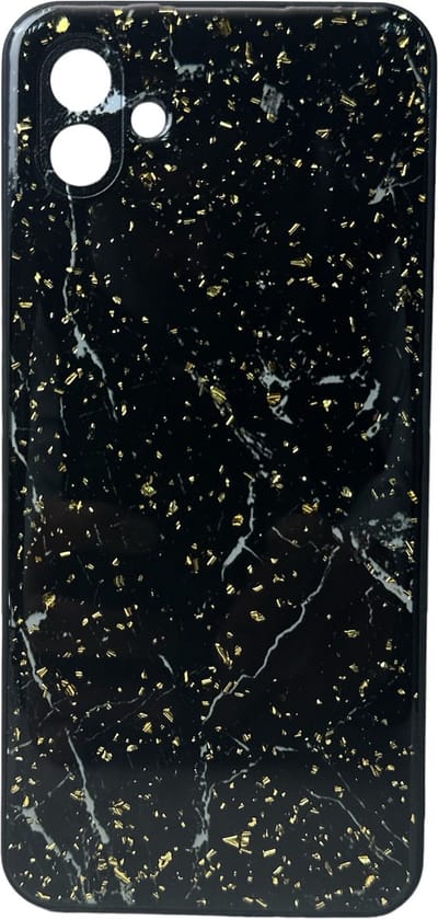 Silicone Hoesje Print - Backcover - Geschikt voor Samsung Galaxy A04 - Marmer Zwart