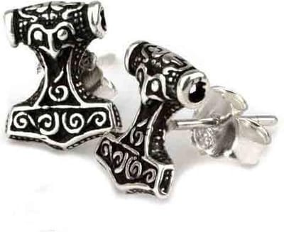 zilveren oorknopjes Thor´s Hammer (O158)