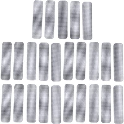 20 pièces Patchs de réparation d'écran de fenêtre Acier inoxydable Auto-adhésif Recouvrant Maille Ruban Set pour fenêtre white