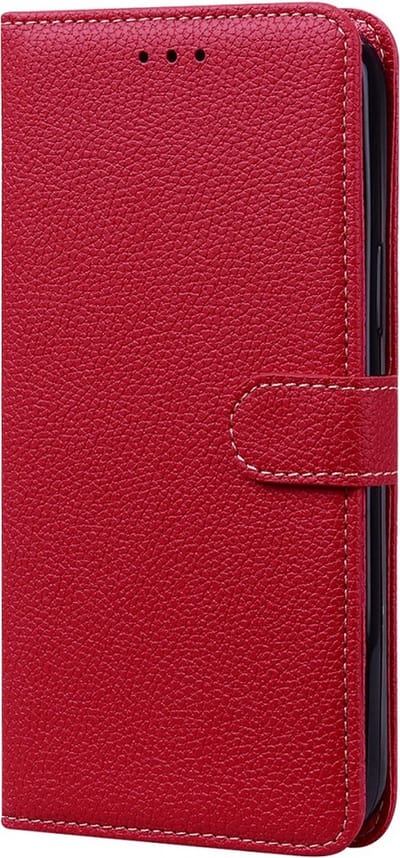 LuxeBass Hoesje geschikt voor Oppo Reno 5Z - Boekhoesje met kaartvakken - Rood gsm hoesje - telefoonhoes - telefoonhoesjes