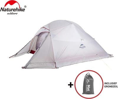 Cloud Up 3 Upgraded - 4 Seizoenen - Naturehike® - Tent 3 persoons - Lichtgewicht tent - Incl. grondzeil - 20D 4000MM - Waterdicht - Winter & Sneeuw