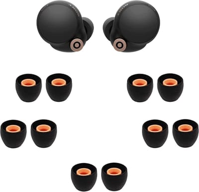 Oordopjes geschikt voor Sony WF-1000XM4 - Sony vervanging eartips - 5 paar oordopjes geschikt voor Sony WF-1000XM5 Zwart / Small
