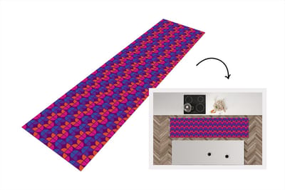 Keukenloper 200x50 cm - Keukenmat vinyl Tulpen - Patroon - Retro - Keukenmatten loper - Keuken vloerkleed tapijt